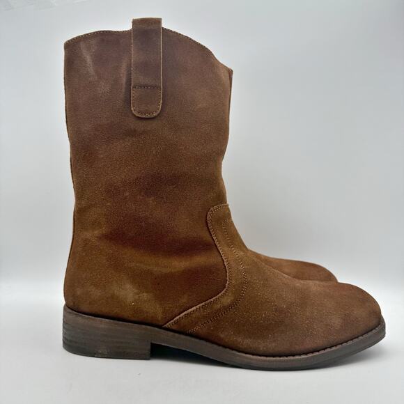 Free People Womens Easton Equestrian Ankle Boots US 9.5 EU 40.5 Brown Suede NIB - Picture 4 of 13